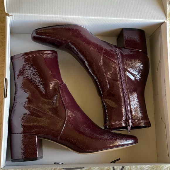 Aldo Burgundy Ankle Boots - Picture 4 of 12